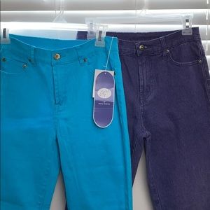 2 Designer Stretch Jeans NWT by Diane Gilman